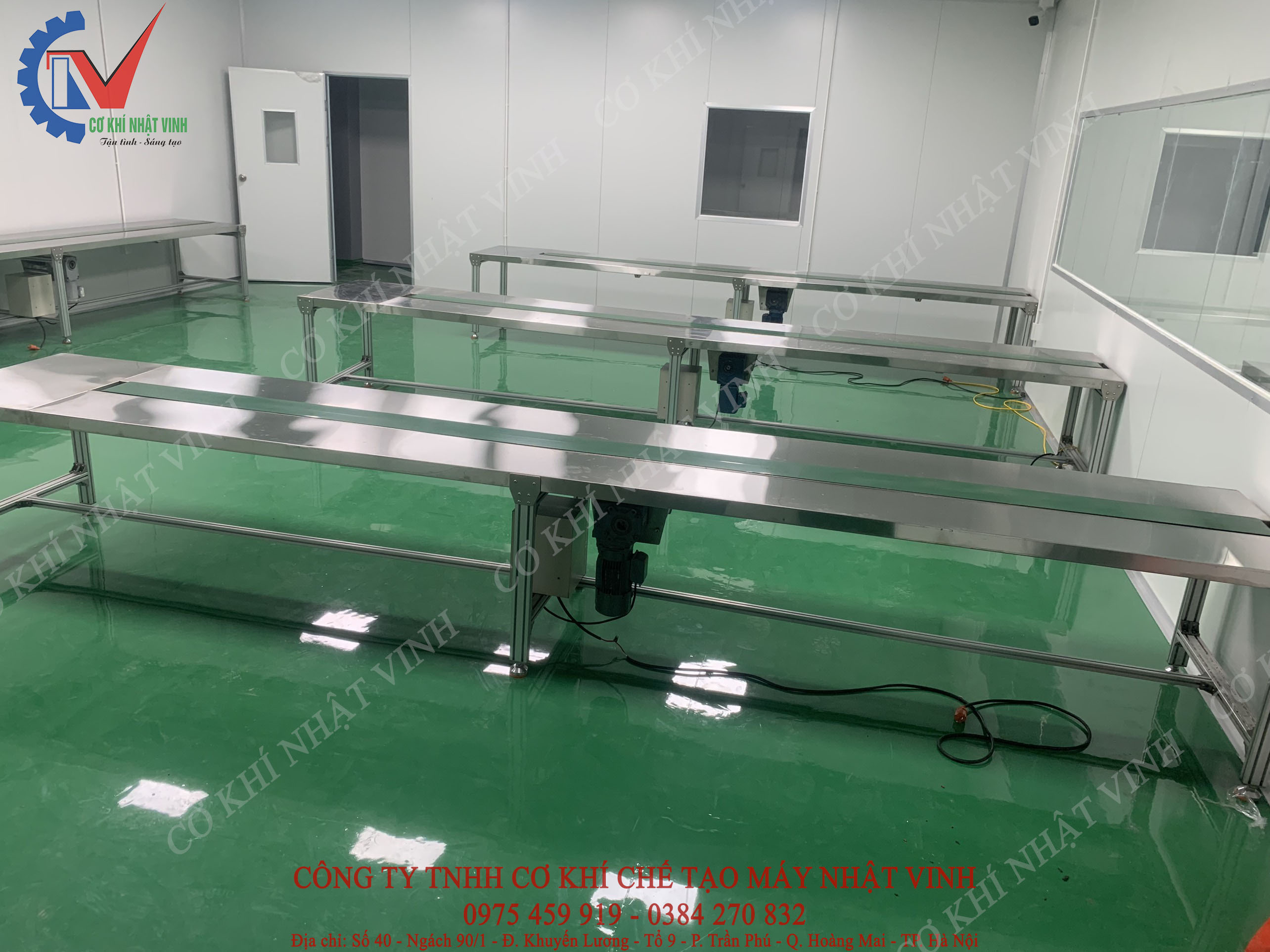 Bàn thao tác băng tải PVC