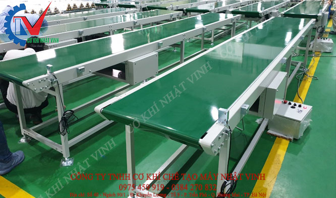 Bàn băng tải nhựa PVC