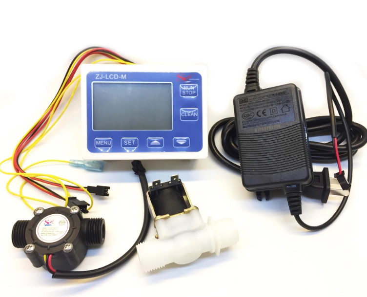 Bộ Điều Khiển Định Lượng nước và dầu. Đồng Hồ Đo ZJ-LCD-M + Cảm Biến Bánh Răng + Van Điện từ