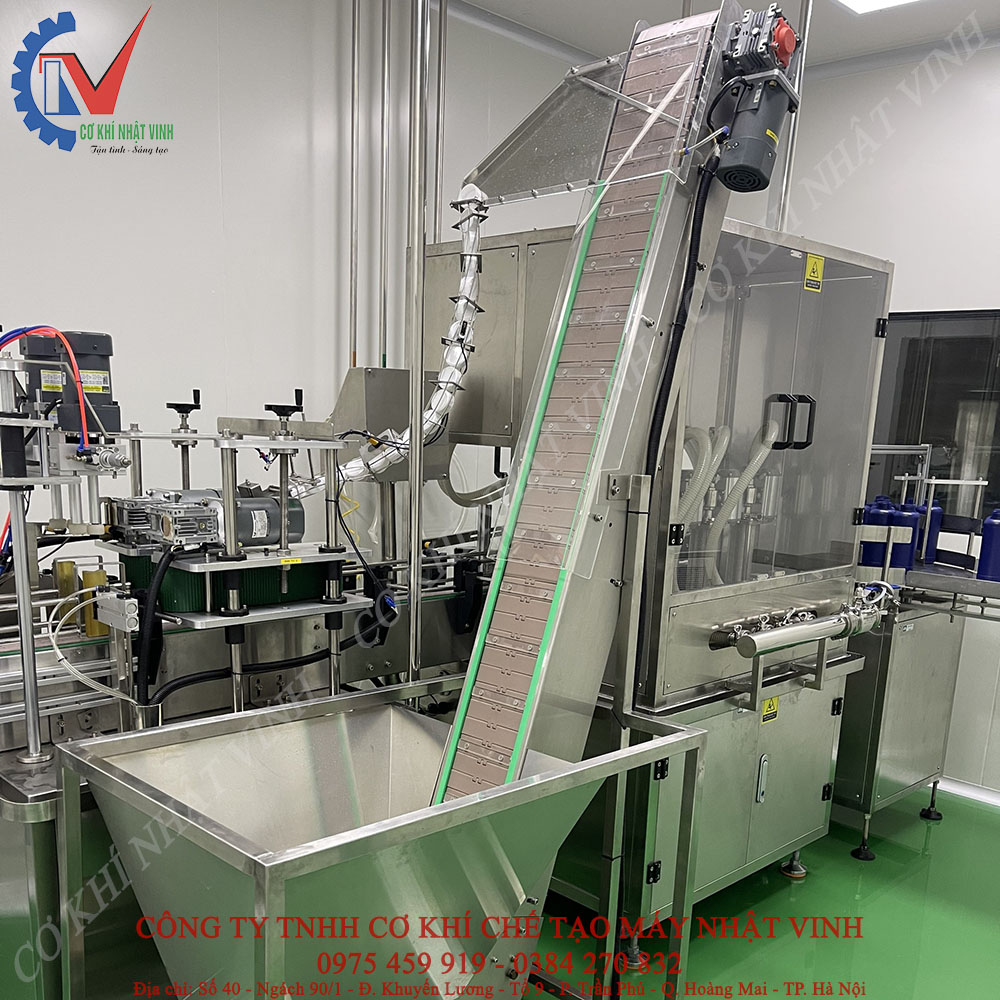 MÁY CẤP NẮP CHAI VÀ XOÁY NẮP CHAI TỰ ĐỘNG
